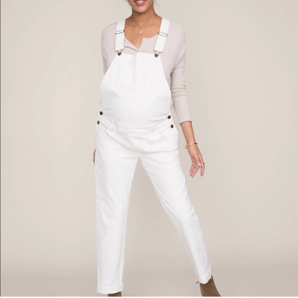 Current Elliot x HATCH Maternity Overalls in White- Size 0